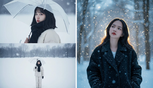 Dân mạng 'phát sốt' với trào lưu tạo ảnh tâm trạng giữa tuyết trắng bằng AI