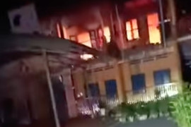 Cháy tầng 2 trường mầm non ở Lào Cai