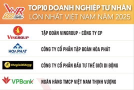 Hòa Phát lọt TOP 10 Doanh nghiệp lớn nhất Việt Nam