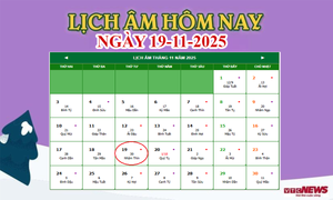 Lịch âm 19/11 - Âm lịch hôm nay 19/11 chính xác nhất - lịch vạn niên 19/11/2025