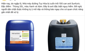 100 can axit đặc biệt nguy hiểm bị lũ cuốn trôi ở Đắk Lắk