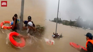 Thót tim cảnh giải cứu cả chục người ôm trụ điện giữa dòng lũ ở Đắk Lắk