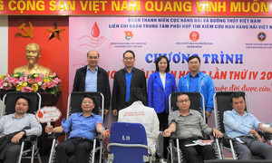 Hàng trăm đoàn viên Cục Hàng hải và Đường thủy tham gia hiến máu cứu người