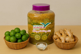 Chanh gừng đường phèn tăng cường đề kháng tự nhiên trong mùa bệnh hô hấp