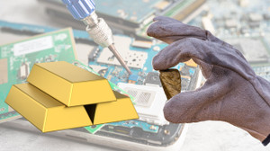 Dung dịch đặc biệt giúp 'lọc' vàng từ điện thoại, máy tính hỏng