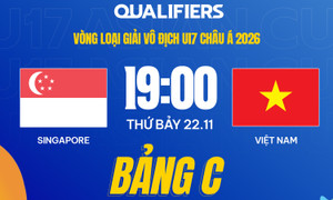 Xem trực tiếp U17 Việt Nam vs U17 Singapore hôm nay 22/11 trên kênh nào?