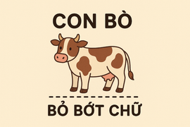 Từ Tiếng Việt nào để nguyên là con bò, bỏ bớt chữ vẫn là con bò?