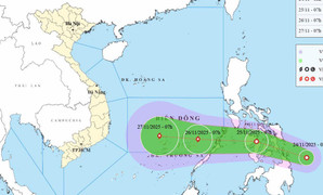 Áp thấp nhiệt đới có thể mạnh thành bão khi vào Biển Đông, hướng về Nam Trung Bộ