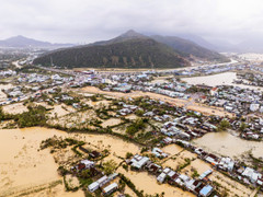 Toàn cảnh phía Đông Gia Lai ngập cục bộ trở lại do mưa lớn trong đêm