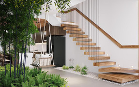 Những mẫu thiết kế cầu thang ấn tượng cho nhà lệch tầng