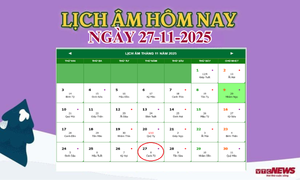 Lịch âm 27/11 - Âm lịch hôm nay 27/11 chính xác nhất - lịch vạn niên 27/11/2025