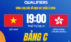 Xem trực tiếp U17 Việt Nam vs U17 Hong Kong hôm nay 26/11 trên kênh nào?