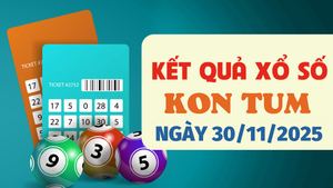 Trực tiếp kết quả xổ số Kon Tum hôm nay 30/11/2025 - XSKT 30/11