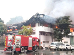 Cháy lớn tại Nhà máy Bia Hà Nội Habeco