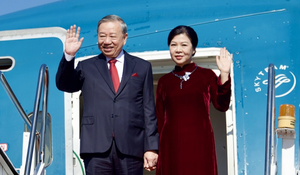 Tổng Bí thư Tô Lâm tới Vientiane, bắt đầu các hoạt động thăm cấp Nhà nước tới Lào