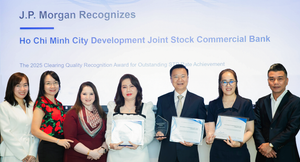 HDBank nhận giải thưởng Chất lượng Thanh toán Toàn cầu 2025 từ JP Morgan Chase