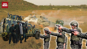 Cảnh sát gìn giữ hòa bình phô diễn hỏa lực: Màn chống khủng bố nghẹt thở