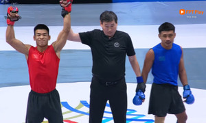 Cao thủ MMA Việt Nam đấm túi bụi, võ sĩ Thái Lan khiếu nại 5 phút vẫn bị xử thua