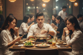 Tôi nghỉ chơi với những người bạn lần nào đi ăn cũng đến muộn cả tiếng