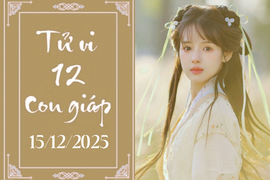 Tử vi 12 con giáp hôm nay ngày 15/12/2025: Dậu tài lộc, Tuất gặp thử thách 