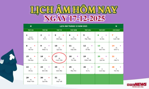 Lịch âm 17/12 - Âm lịch hôm nay 17/12 chính xác nhất - lịch vạn niên 17/12/2025