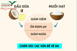Giải pháp tự nhiên cho da khô nứt nẻ chai sần chỉ từ dầu dừa và nước muối ấm