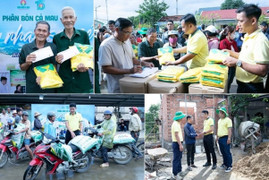 'Phân bón Cà Mau - Cùng nhau san sẻ' khó khăn với bà con Khánh Hòa sau mưa lũ