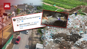 Đường Tam Trinh dang dở, xuất hiện bãi rác khổng lồ 'mọc lên' cạnh công trình