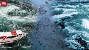 Hiện tượng kỳ quái chưa từng có : Mặt biển bị 'xé đôi' ngoài khơi Nhật Bản