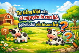 Từ tiếng Việt nào để nguyên là con bò, bỏ bớt chữ vẫn là con bò?