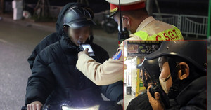 Cảnh sát hóa trang gần nhà hàng, ghi hình tài xế uống rượu bia vẫn lái xe