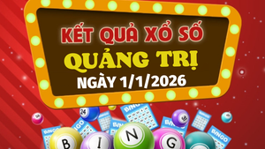 Trực tiếp kết quả xổ số Quảng Trị hôm nay 1/1/2026 - XSQT 1/1