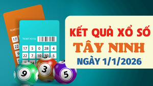 Trực tiếp kết quả xổ số Tây Ninh hôm nay 1/1/2026 - XSTN 1/1