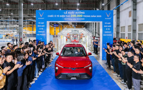 Nhà máy VinFast Hải Phòng xuất xưởng chiếc ô tô điện thứ 200.000 trong năm 2025