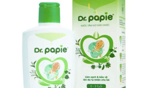 Thu hồi toàn quốc nước tắm gội trẻ em Dr. Papie không đạt chuẩn