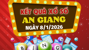 Trực tiếp kết quả xổ số An Giang hôm nay 8/1/2026 - XSAG 8/1