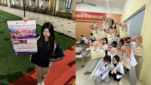 Sinh viên 'đu trend' mang lịch tết của trường về nhà