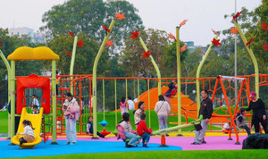 Công viên xuống cấp 'lột xác' thành khu vui chơi hiện đại ở Hà Nội