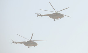 Cận cảnh dàn trực thăng tại Lễ xuất quân bảo vệ Đại hội Đảng