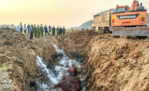 Tiêu huỷ 13 con trâu nhiễm lở mồm long móng suýt bị đưa đi tiêu thụ dịp Tết