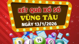 Trực tiếp kết quả xổ số Vũng Tàu hôm nay 13/1/2026 - XSVT 13/1
