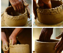 Cận cảnh 'chiêu' làm gốm không cần bàn xoay của người Churu tại Lâm Đồng