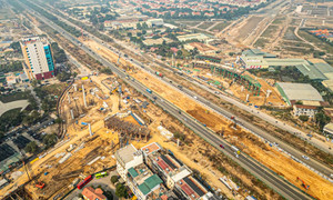 Toàn cảnh nút giao gần 2.400 tỷ đồng ở Hà Nội nhìn từ trên cao