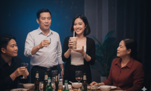 Tiệc cuối năm toàn bị sếp ép rượu, sao không thể thay bằng trà sữa?