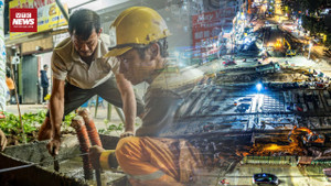 Vành đai 2,5 thi công xuyên đêm, chạy đua từng giờ trước ngày thông xe