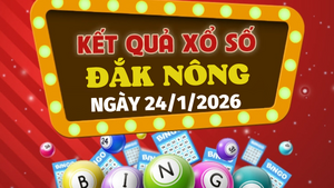 Trực tiếp kết quả xổ số Đắk Nông hôm nay 24/1/2026 - XSDNO 24/1