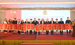 Toàn cảnh hội nghị tổng kết năm 2025 của Công đoàn Khoa học và Công nghệ Việt Nam