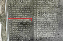 Đục bỏ tên giảng viên trên bia tiến sĩ của trường vì vi phạm liêm chính khoa học