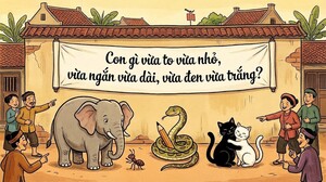 Con gì vừa to vừa nhỏ, vừa ngắn vừa dài, vừa đen vừa trắng?