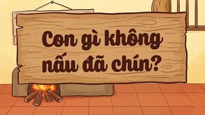 Đố bạn, con gì không nấu đã chín?